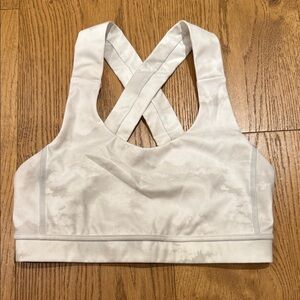 Women's White Sports Bra